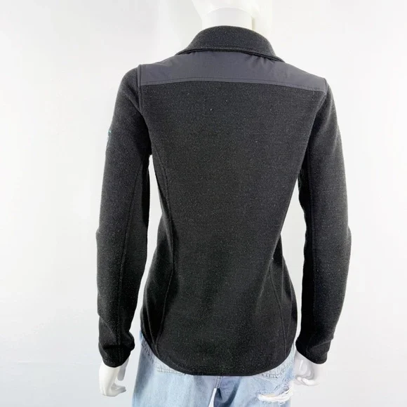 Kuhl Black Knit Zip Up Jacket Size S with Pockets Casual Athleisure Outdoors - Picture 8 of 11